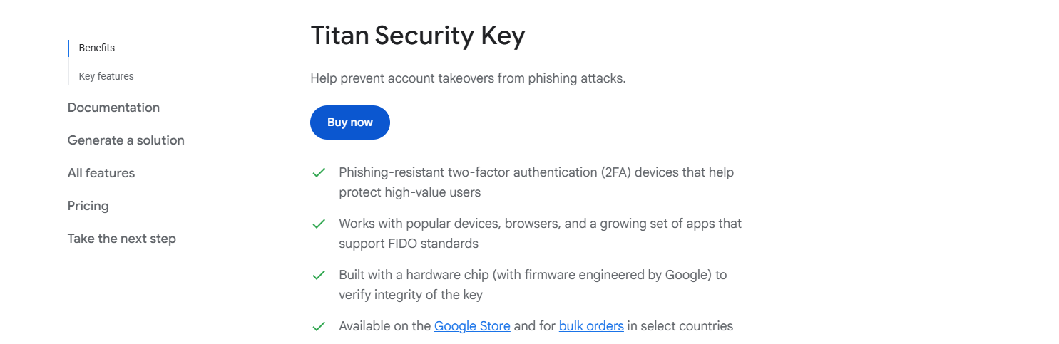 Google Titan Security Key