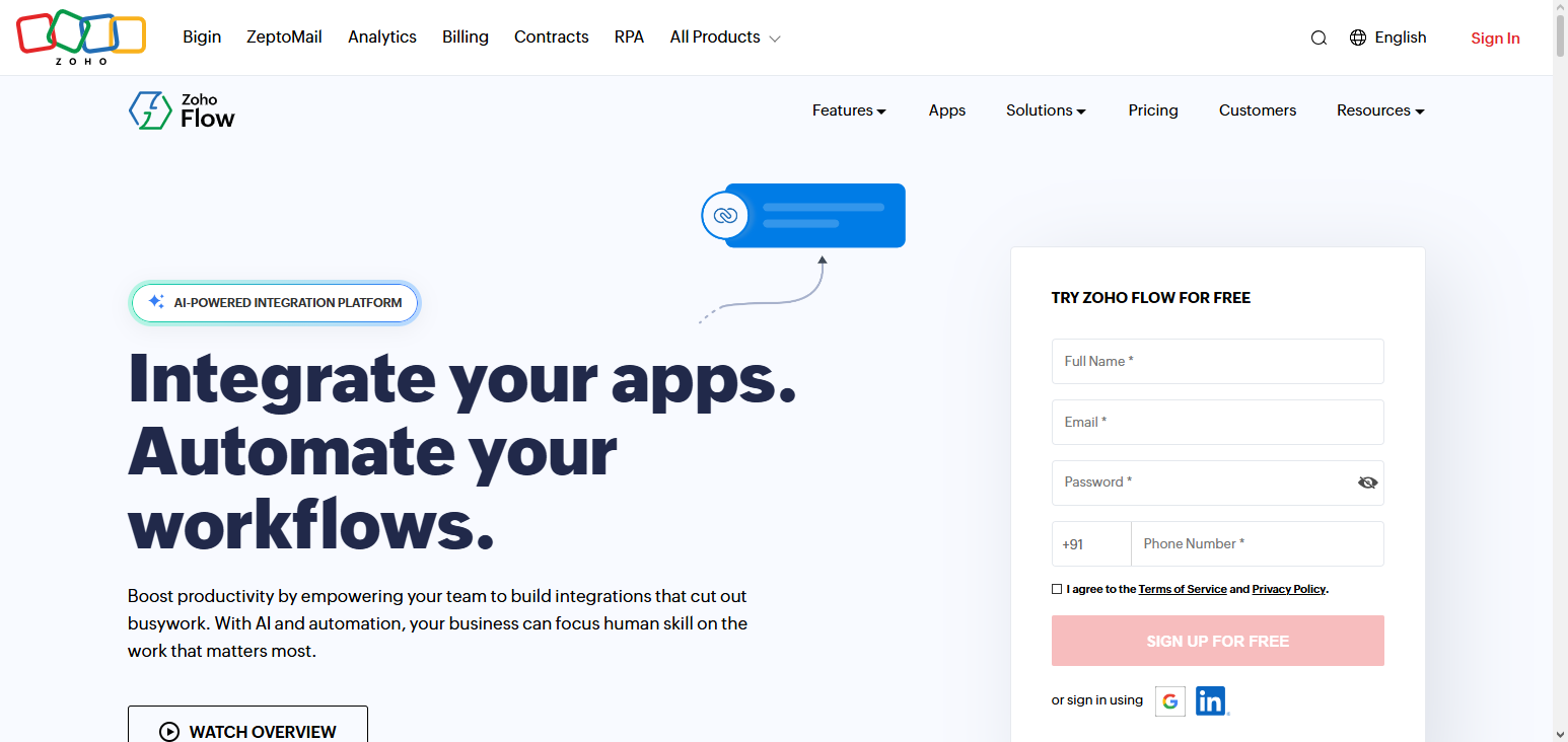 Zoho Books AI Cash Flow