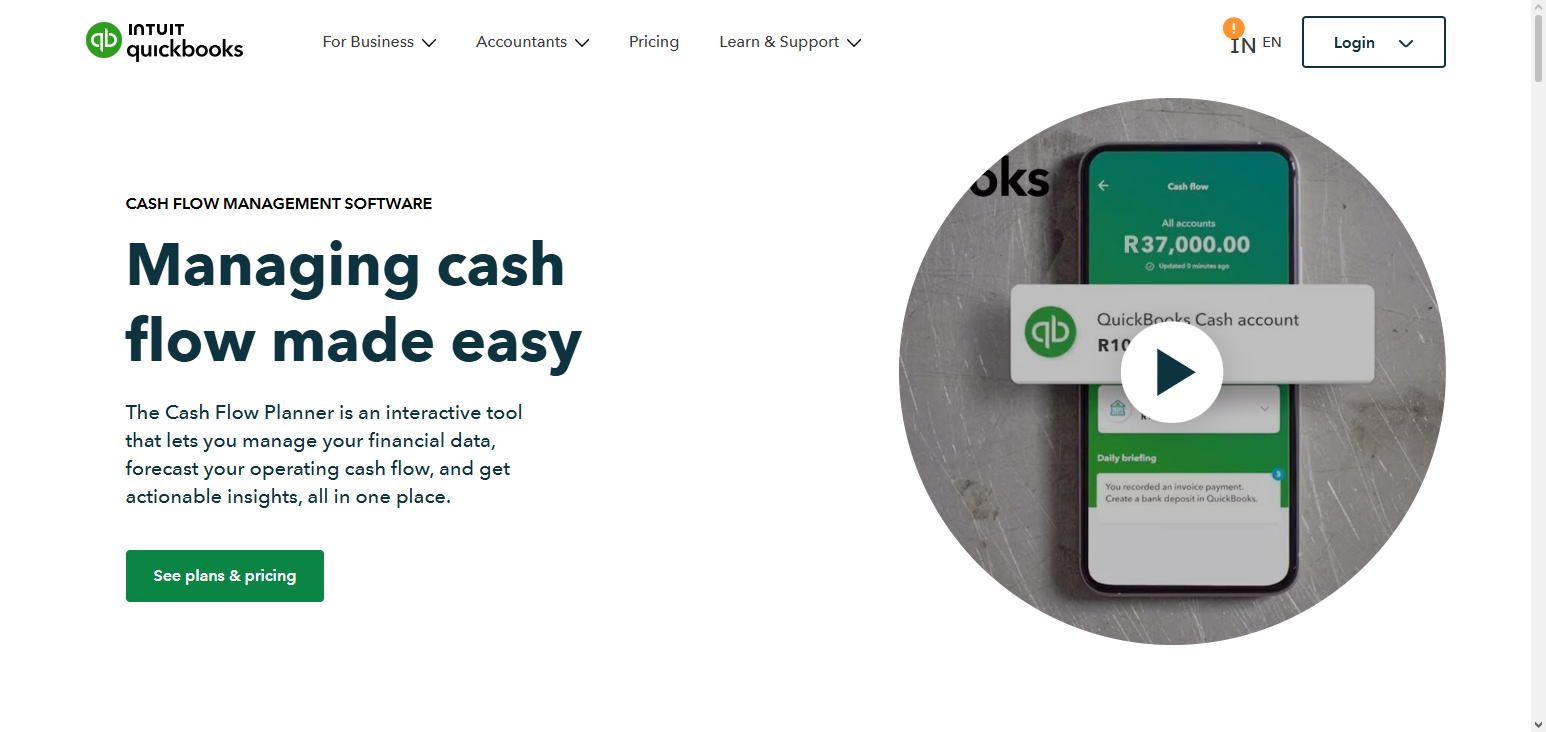 QuickBooks Cash Flow AI