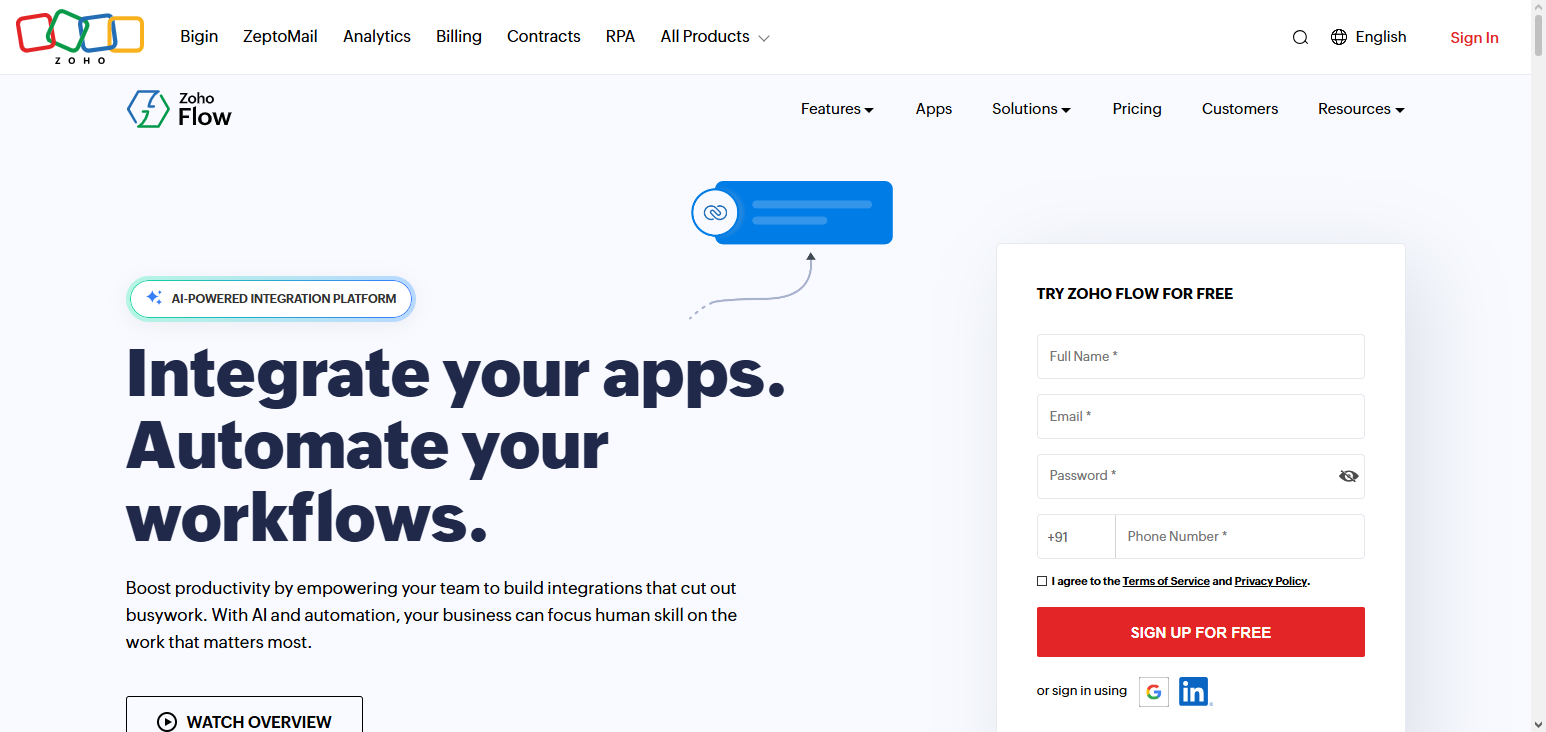 Zoho Books AI Cash Flow