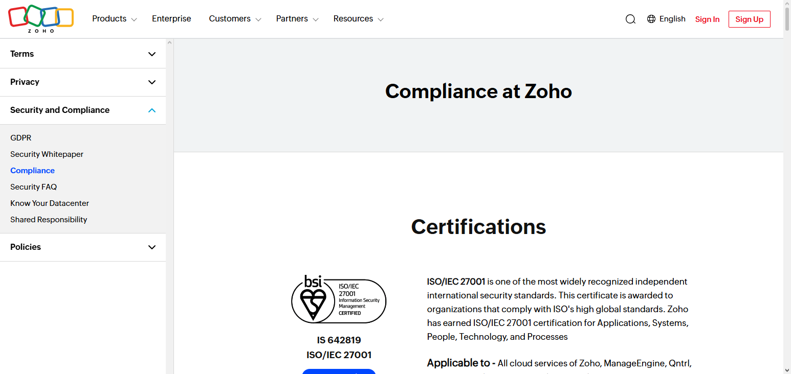 Zoho Books Compliance AI
