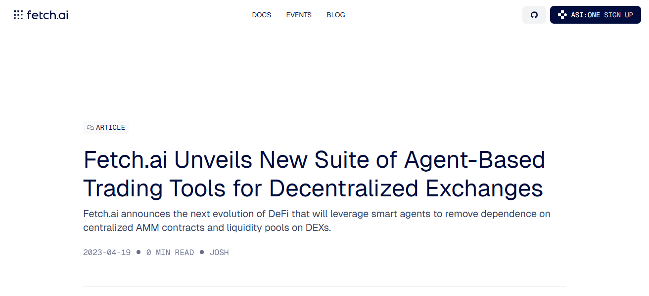 Fetch.ai Trading Framework