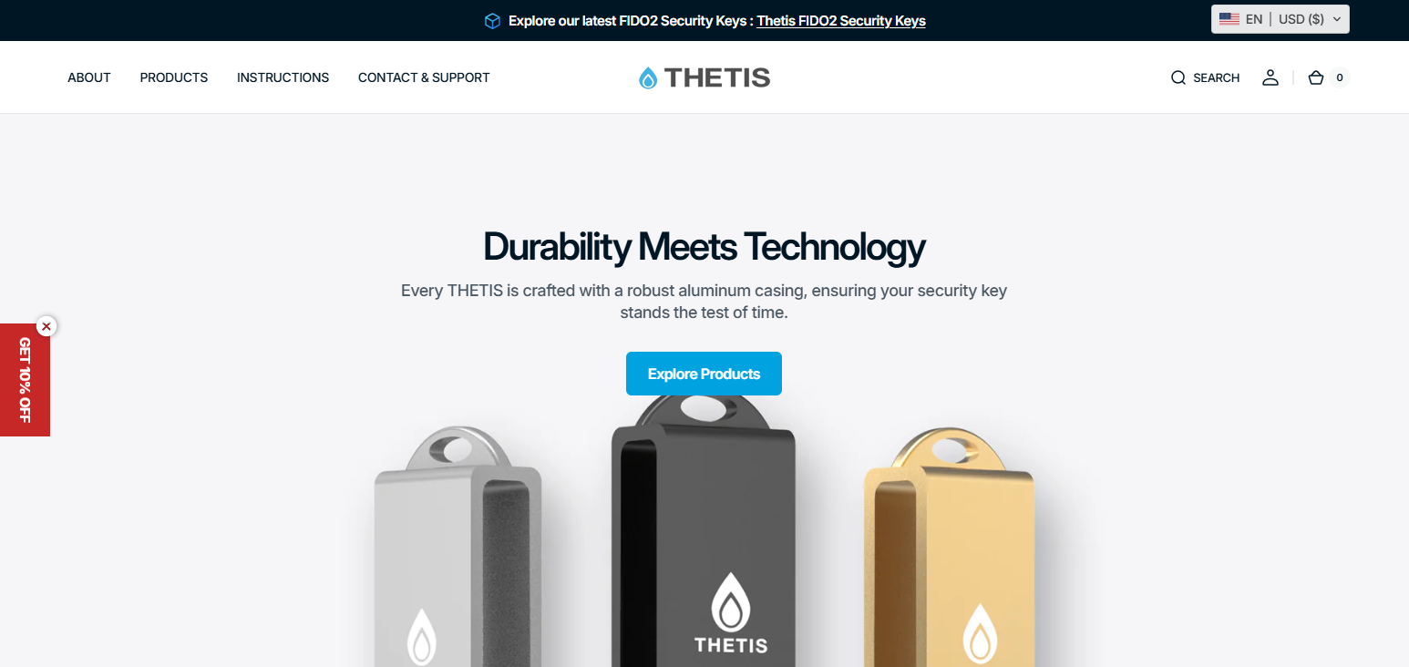 Thetis FIDO U2F Security Key