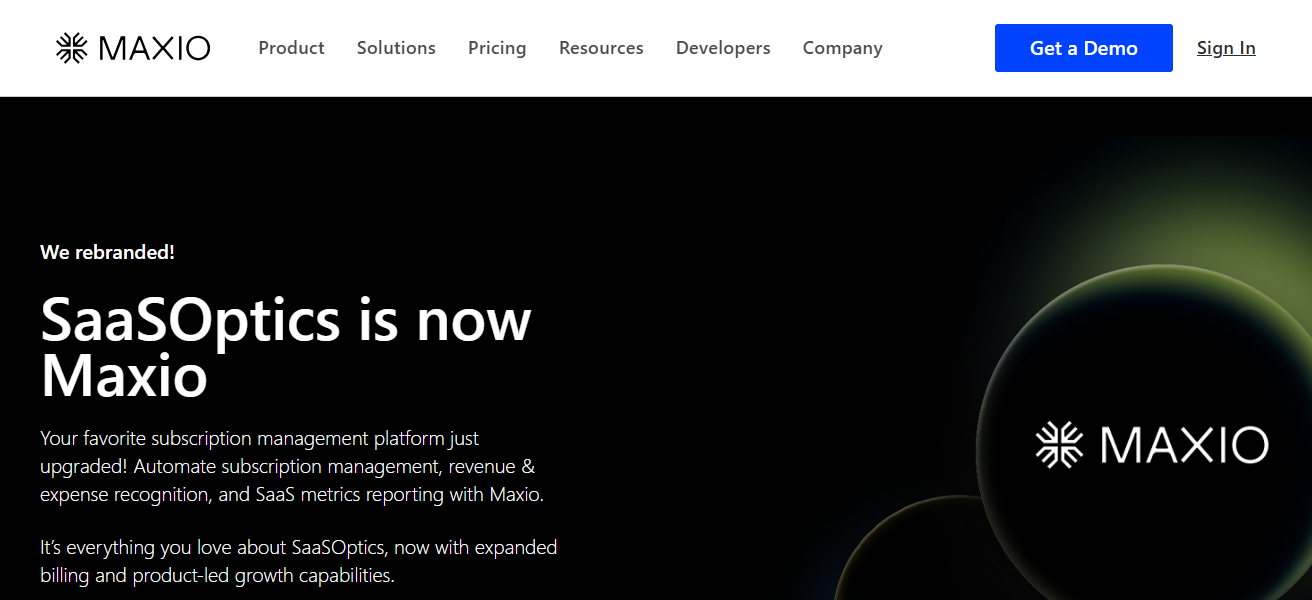 Maxio (formerly SaaSOptics)