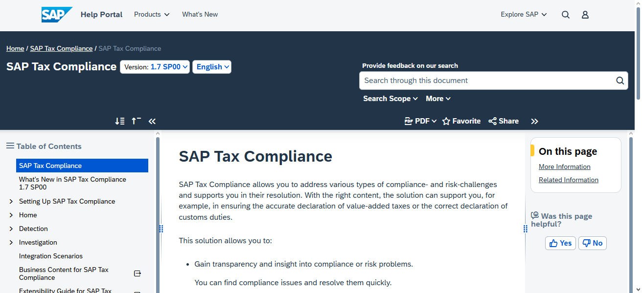 SAP Tax Compliance