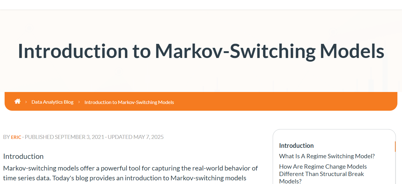 Markov Switching Model