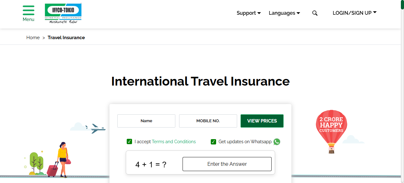  IFFCO Tokio Travel Insurance