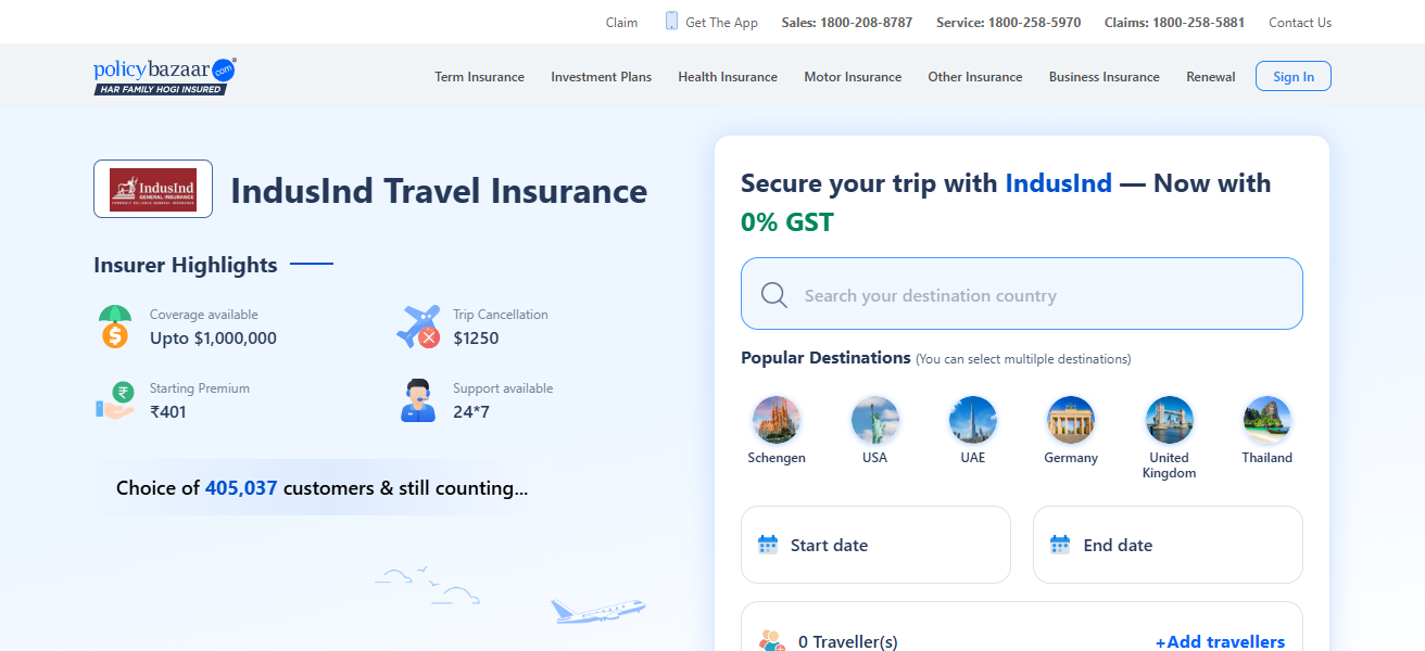7. Reliance Travel Insurance
