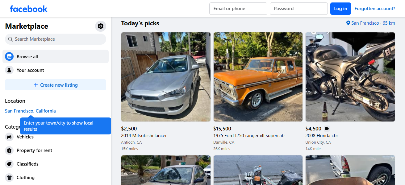Facebook Groups/Marketplace
