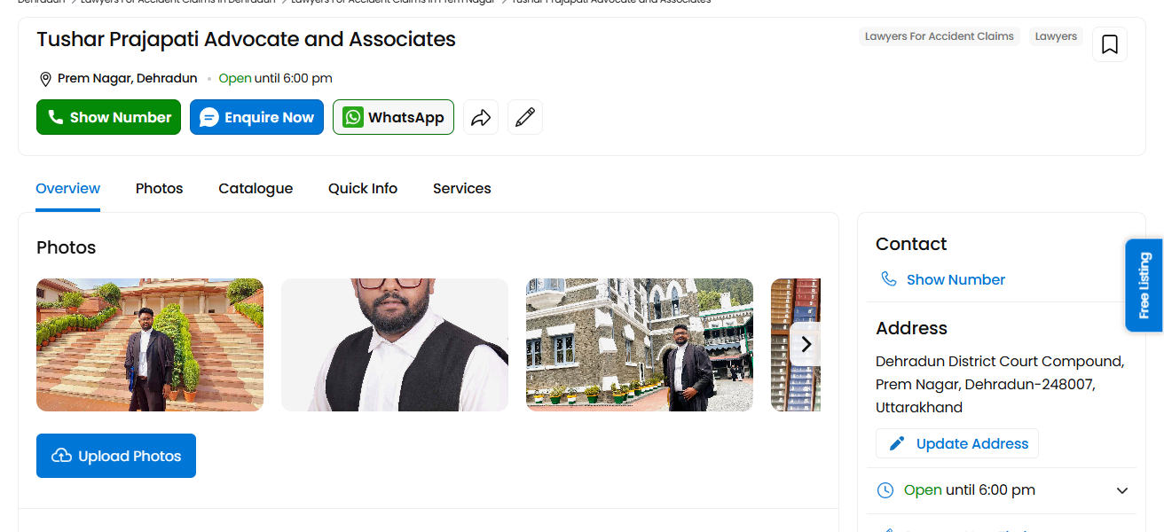  Tushar Prajapati Advocate and Associates (Dehradun)