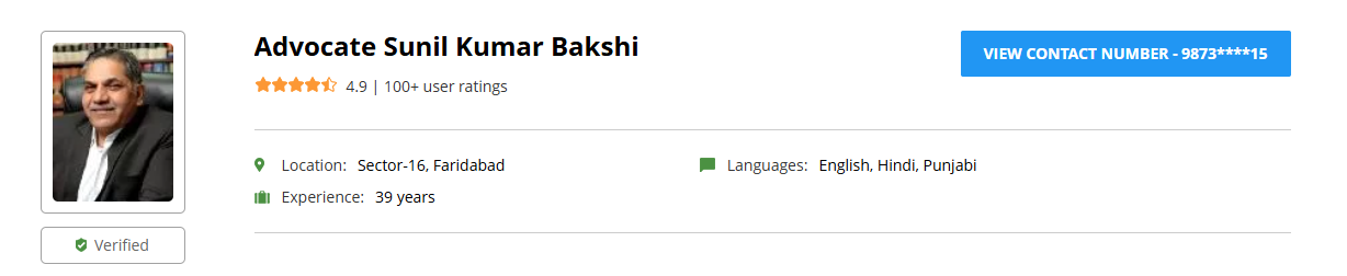 8. Advocate Sunil Kumar Bakshi