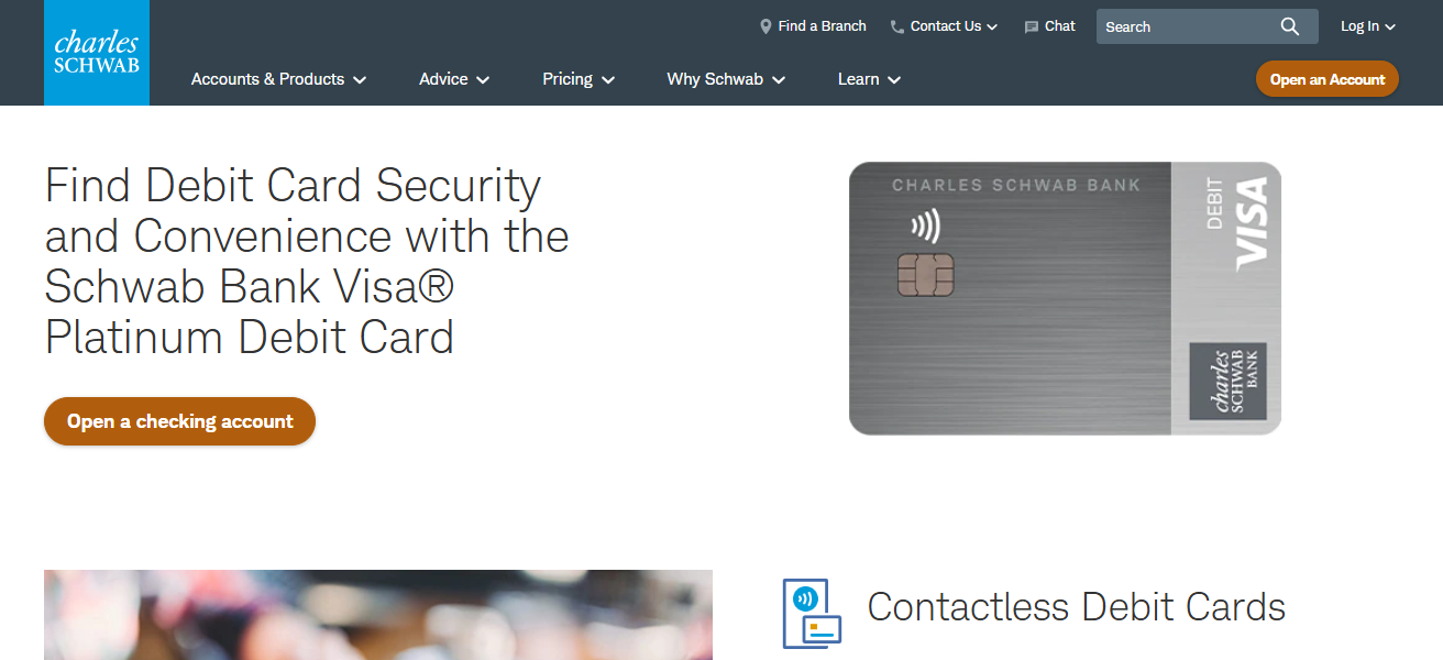 5. Charles Schwab Bank Visa Platinum Debit Card