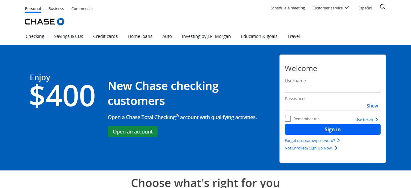 Chase Bank (Online)
