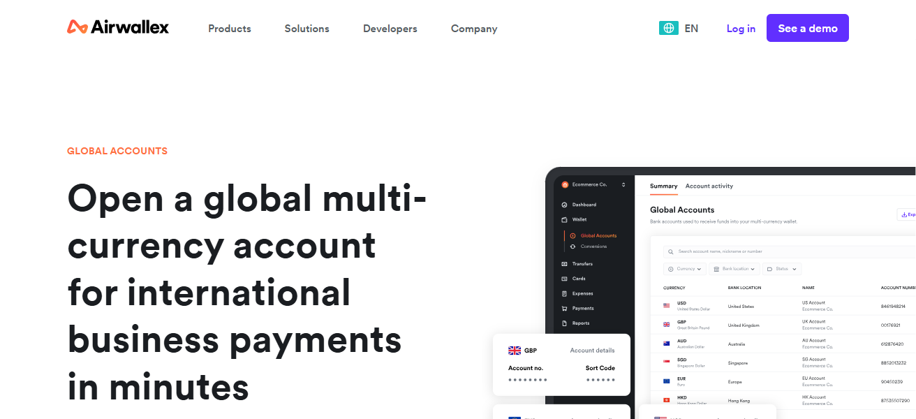 Airwallex Global Accounts