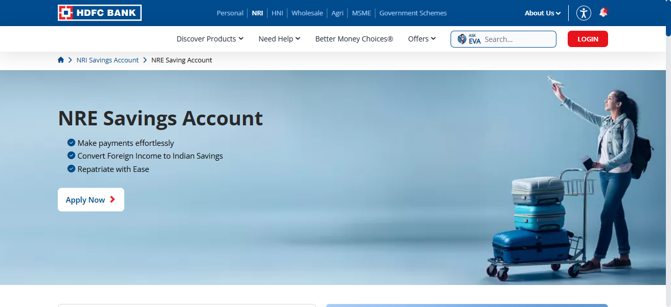 1. NRE Savings Account
