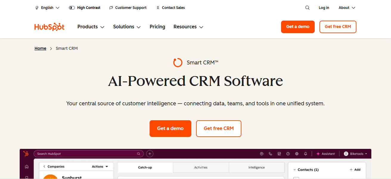 6. HubSpot AI CRM