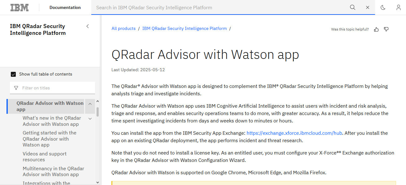 6. IBM QRadar Advisor with Watson