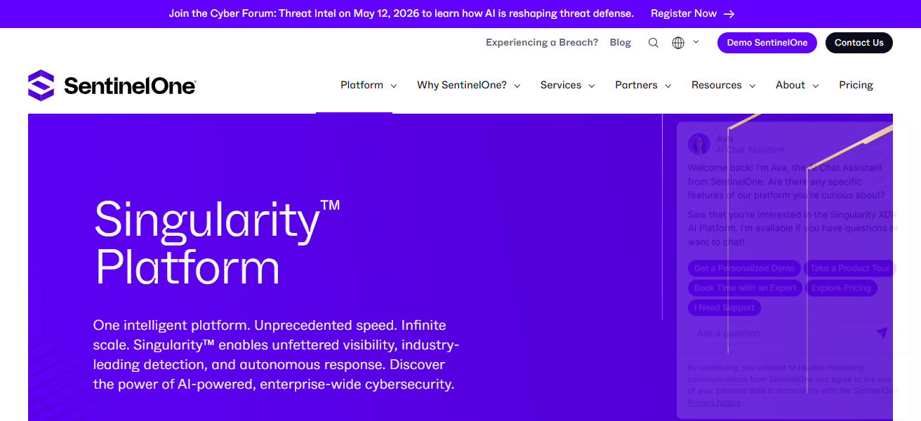 4. SentinelOne Singularity Platform