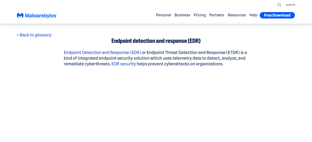 8. Malwarebytes Endpoint Detection and Response
