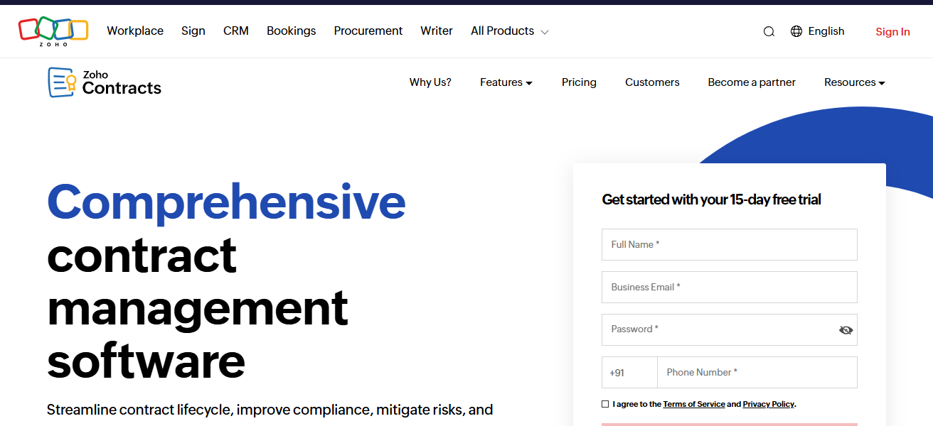 Zoho Contracts