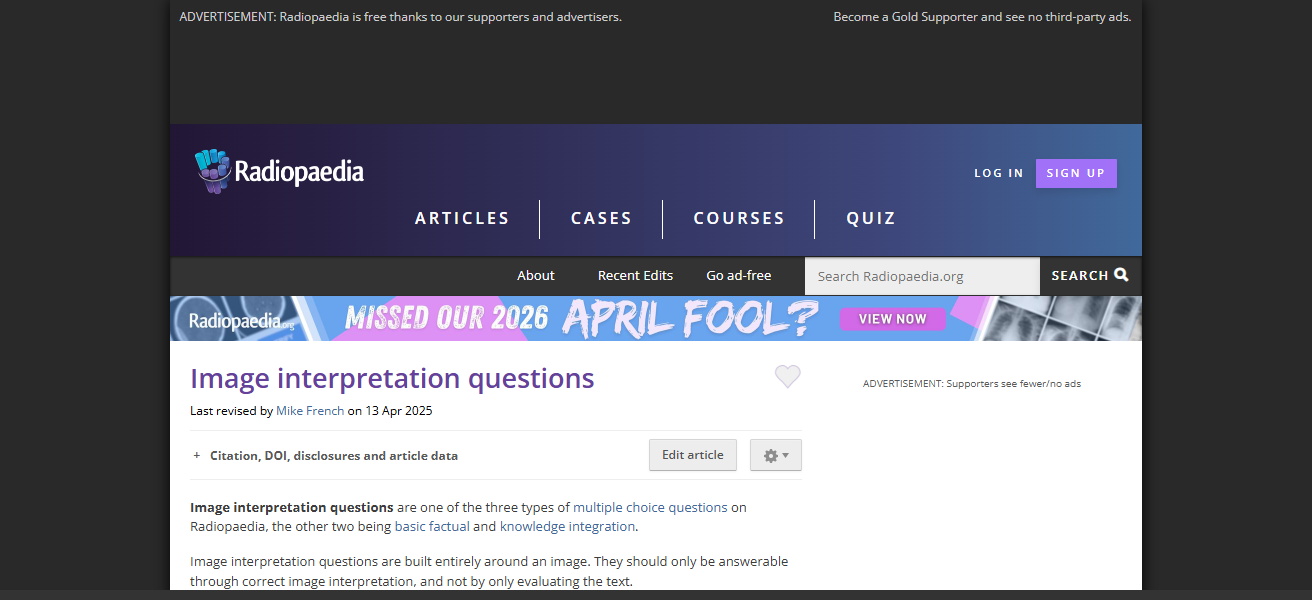 . Radiology Image Interpretation