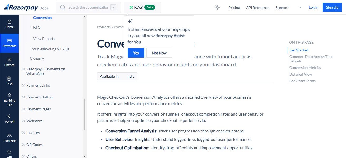 Razorpay Magic Checkout/Analytics