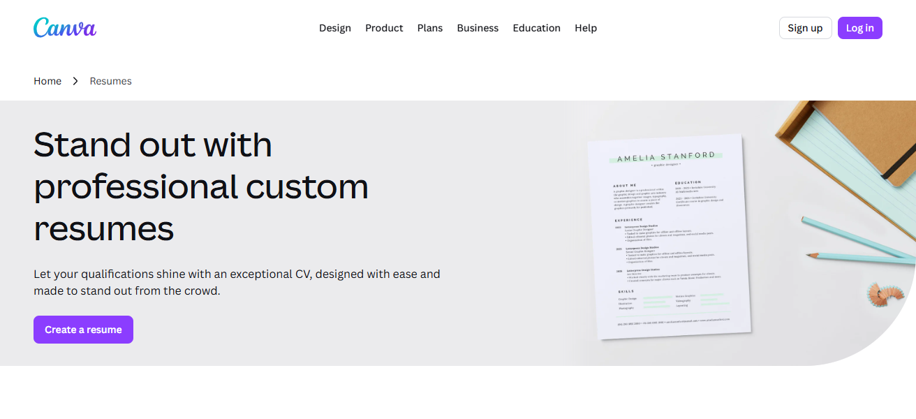 Canva Resume Builder