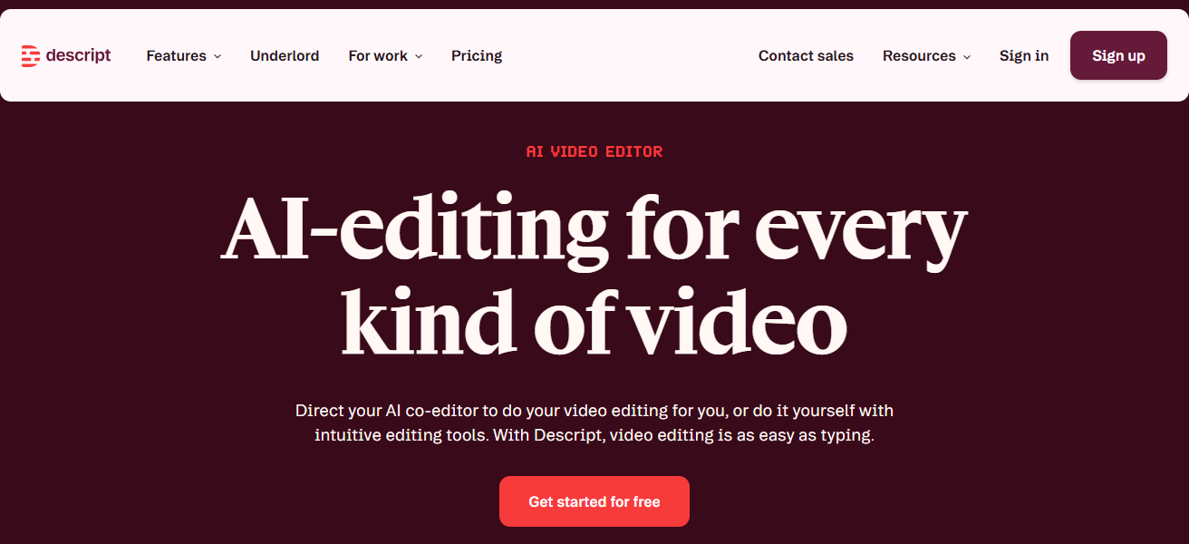 Descript (Web/Windows/Mac)