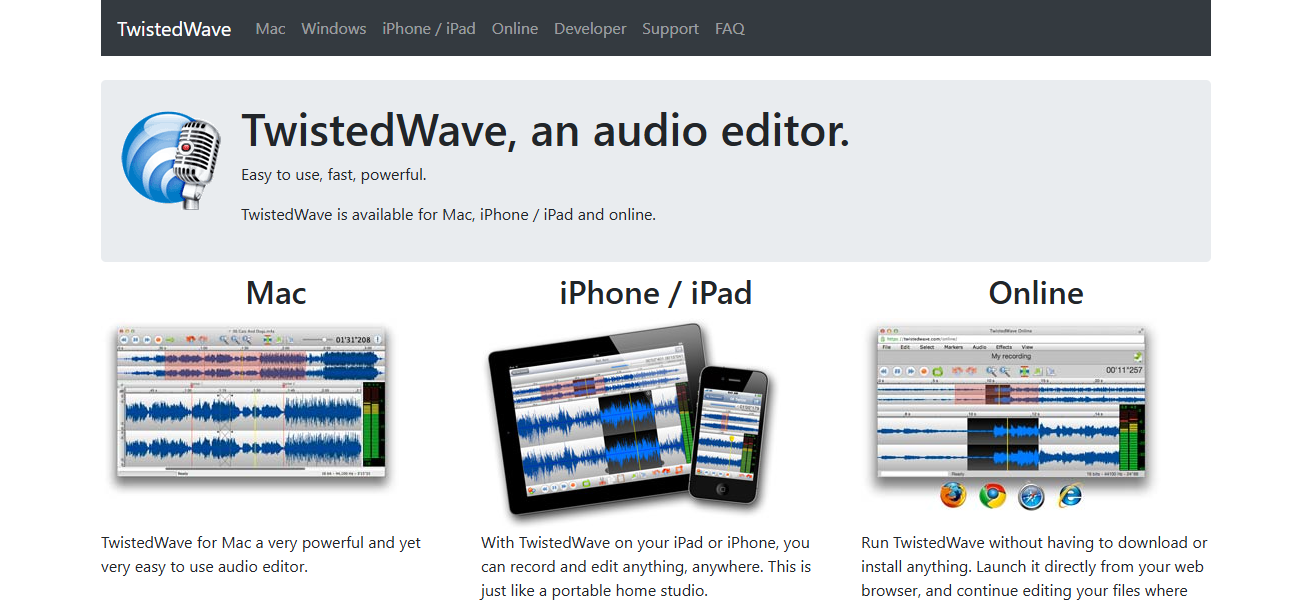 . TwistedWave (Web/Mac)