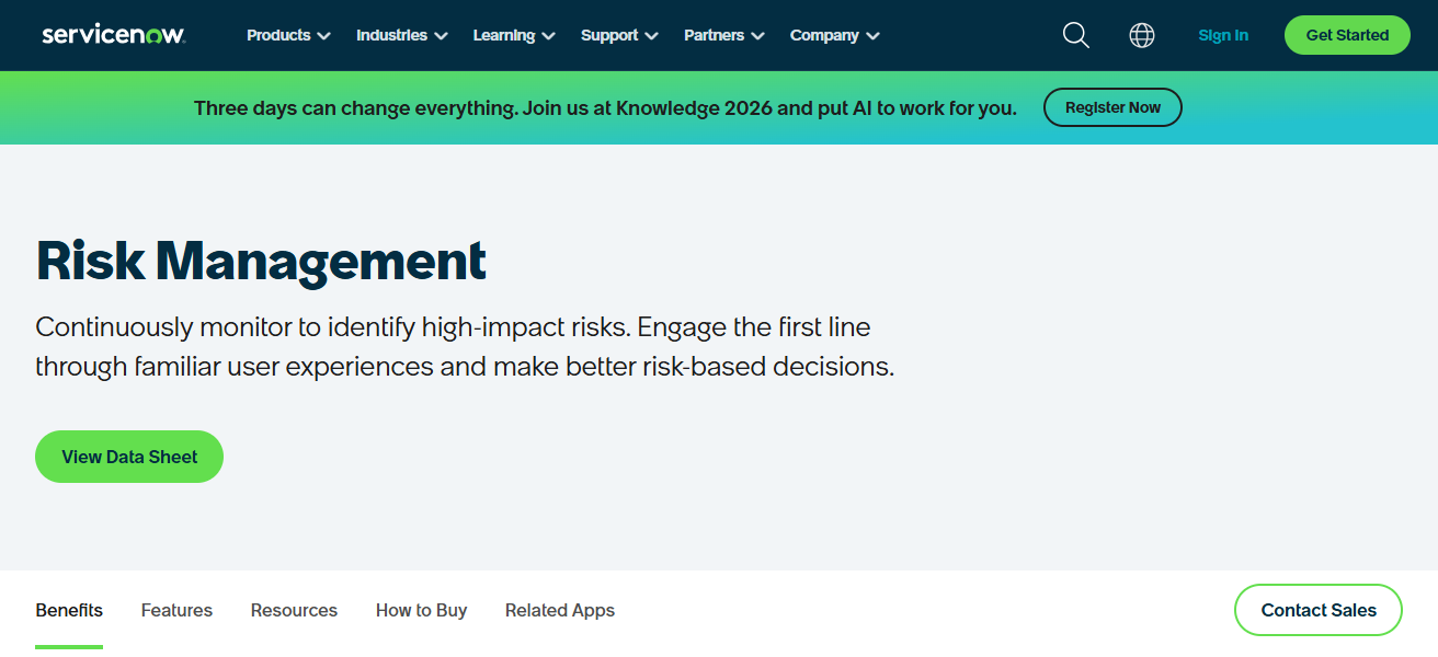  ServiceNow Risk Management