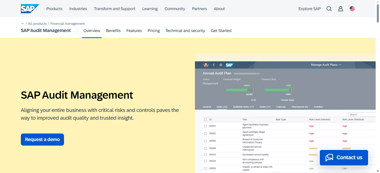 SAP Audit Management