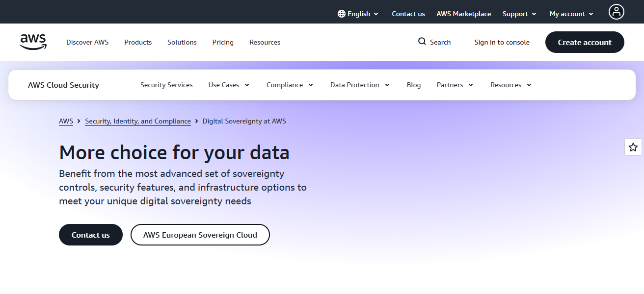 Amazon Web Services (AWS) Sovereign Cloud