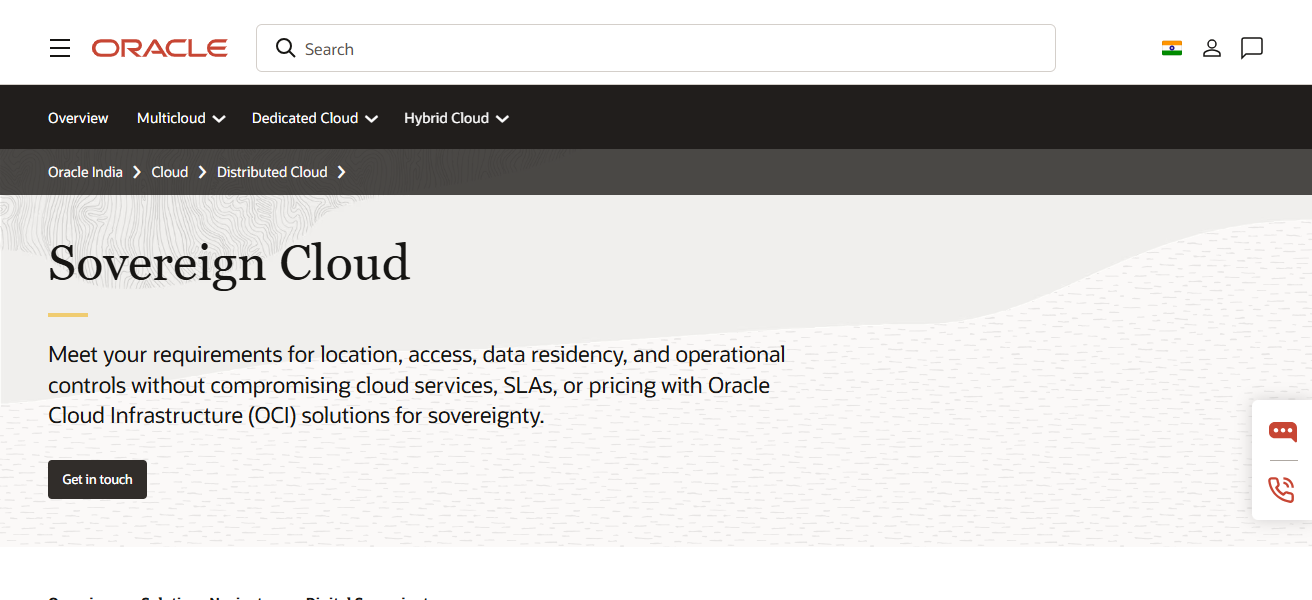 Oracle Sovereign Cloud