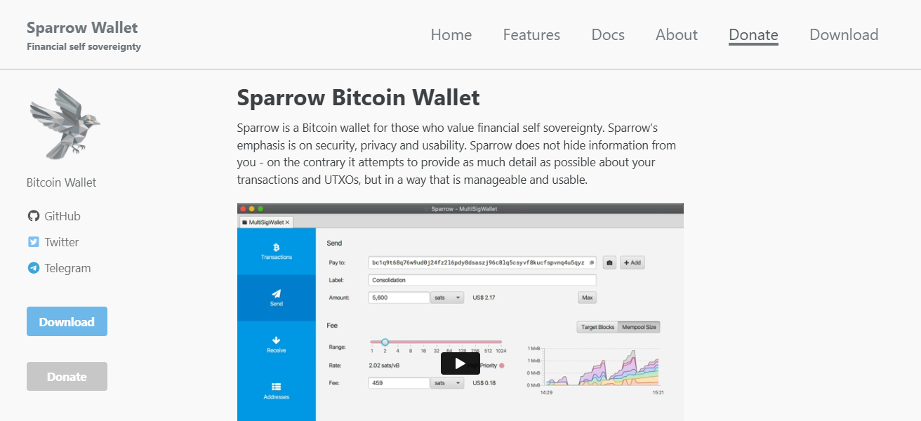 Sparrow Wallet