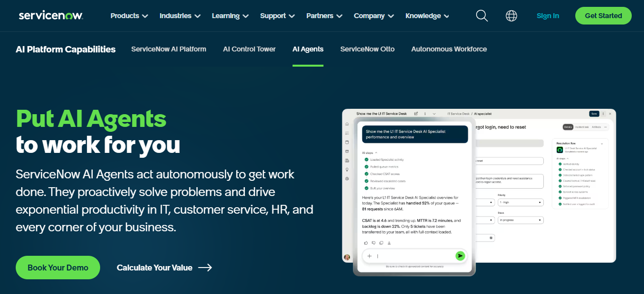 ServiceNow AI Agents
