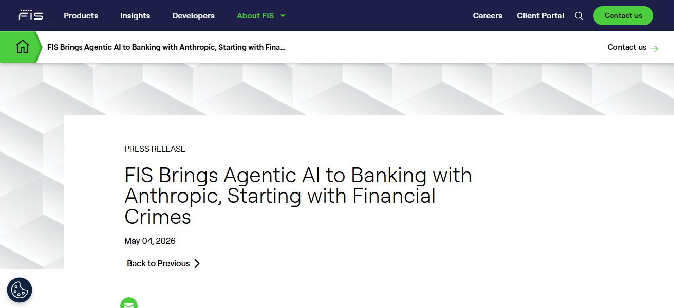 Top 10 Security-First AI Agents for Banking & Finance 2026 20 FIS Financial Crimes AI Agent