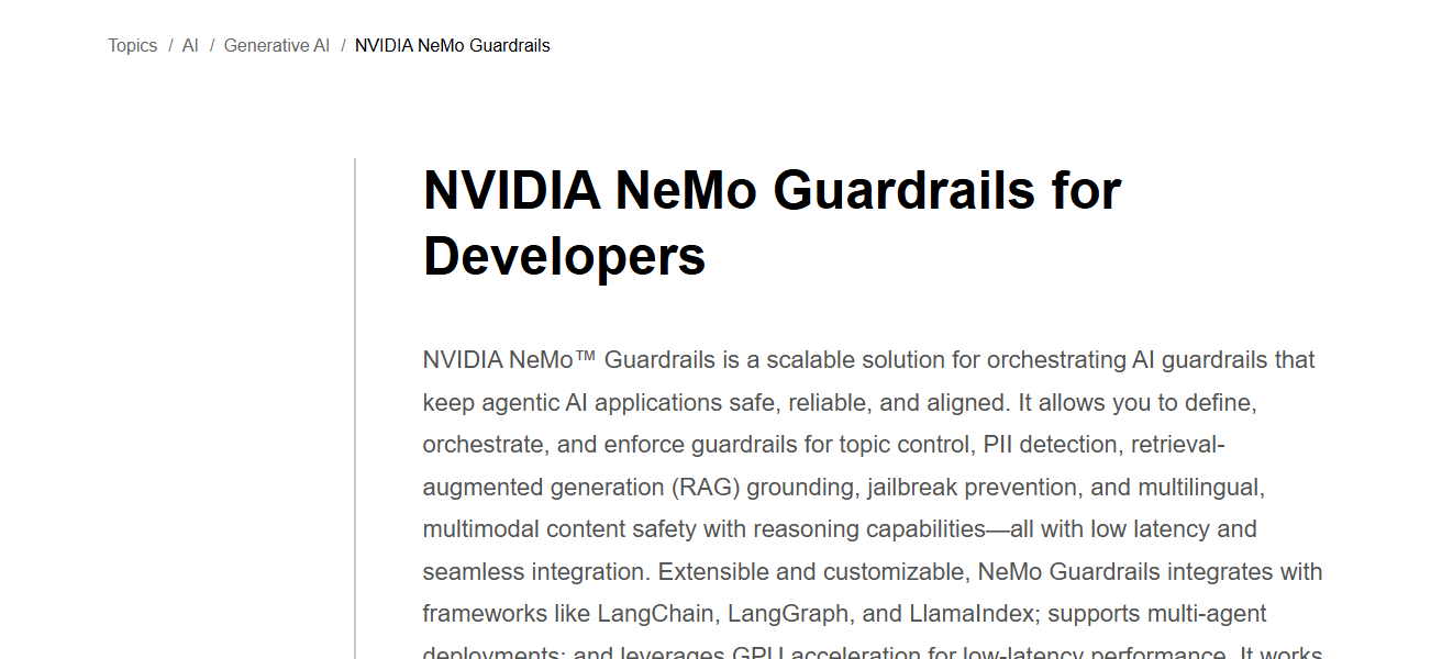 Top 10 Security-First AI Agents for Banking & Finance 2026 27 NVIDIA NeMo Guardrails Finance Agents