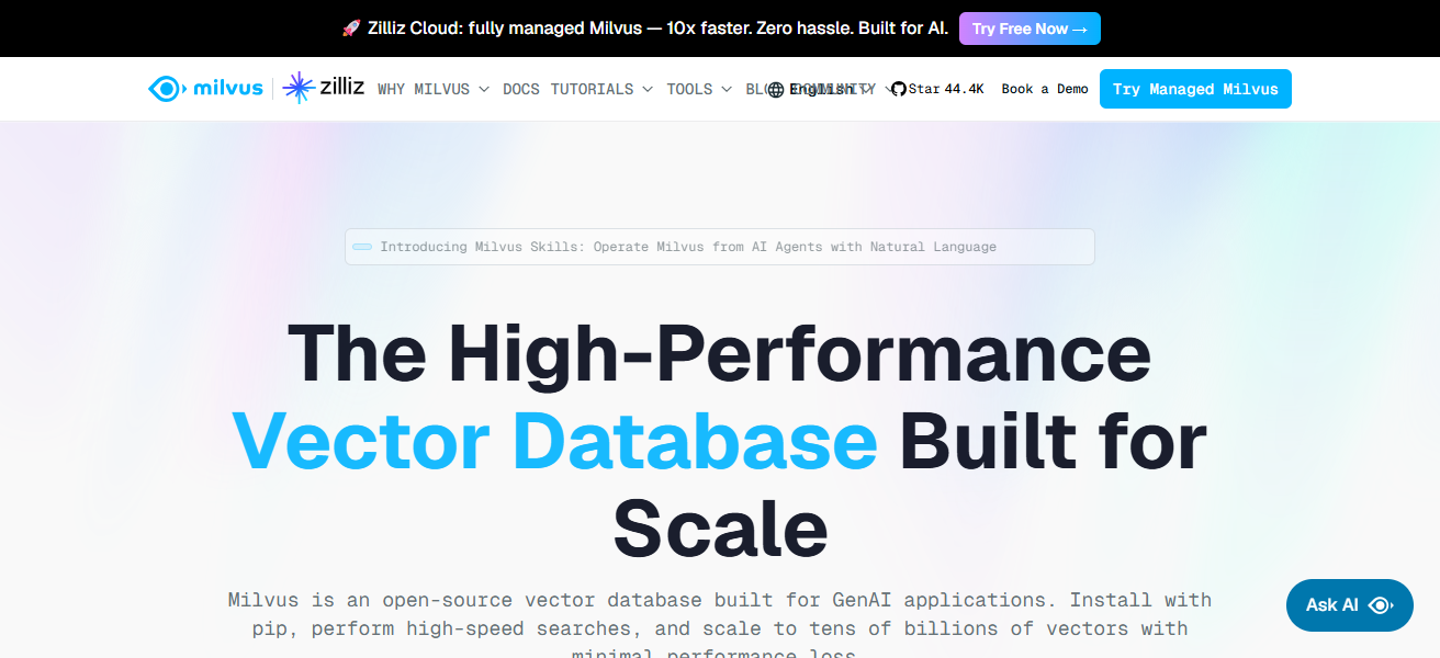 10 Best Vector Databases for AI Agent Long-Term Memory 20 Milvus