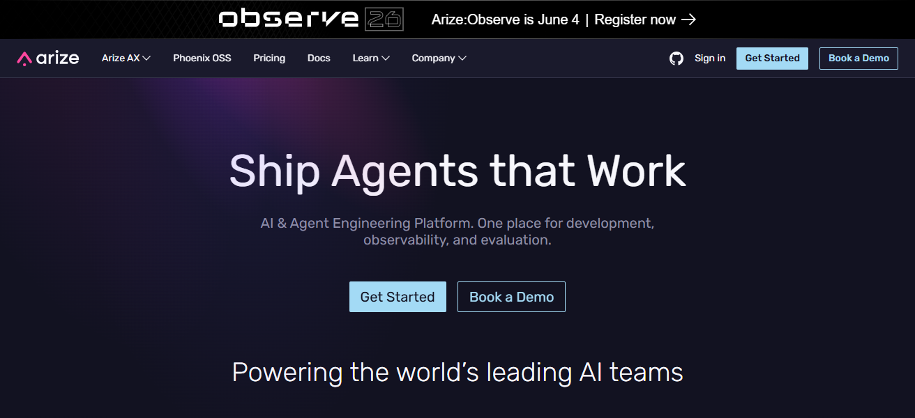 10 Best AI Agent Observability Tools For Production 20 Arize AI