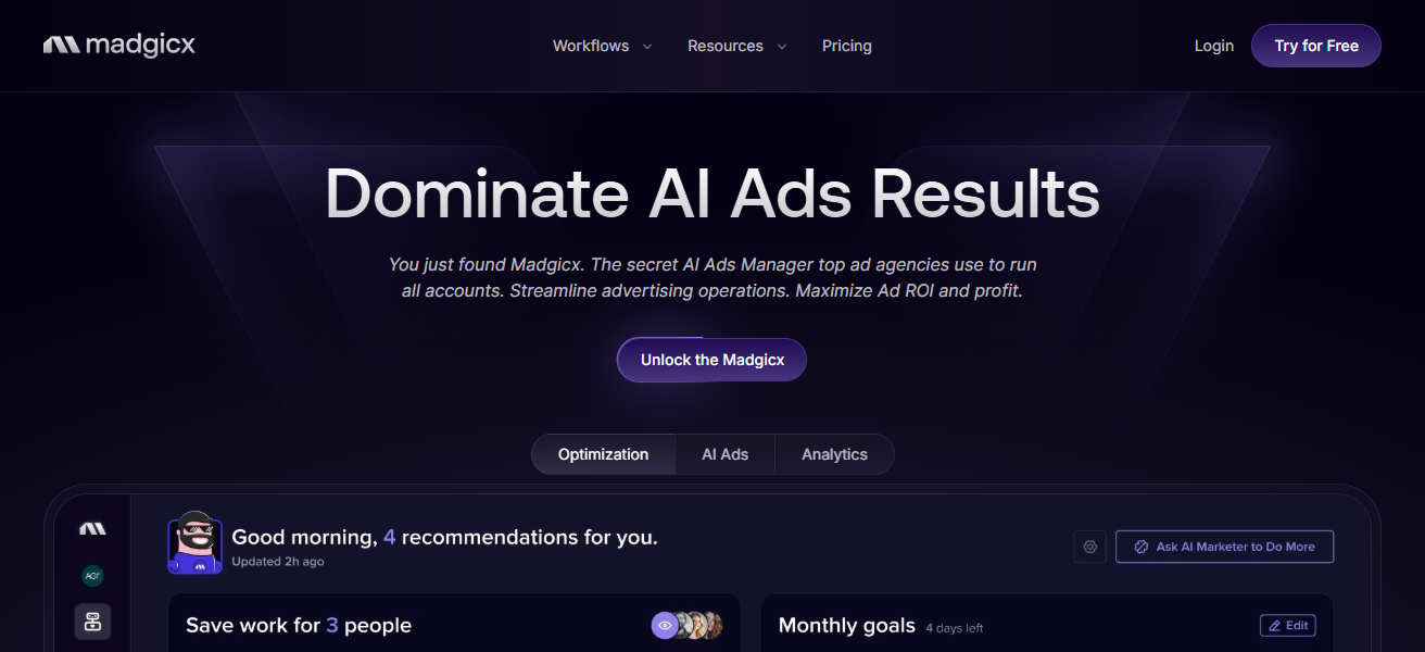 10 Best AI Agents For Real-Time Cross-Channel Ad Optimization 21 Madgicx