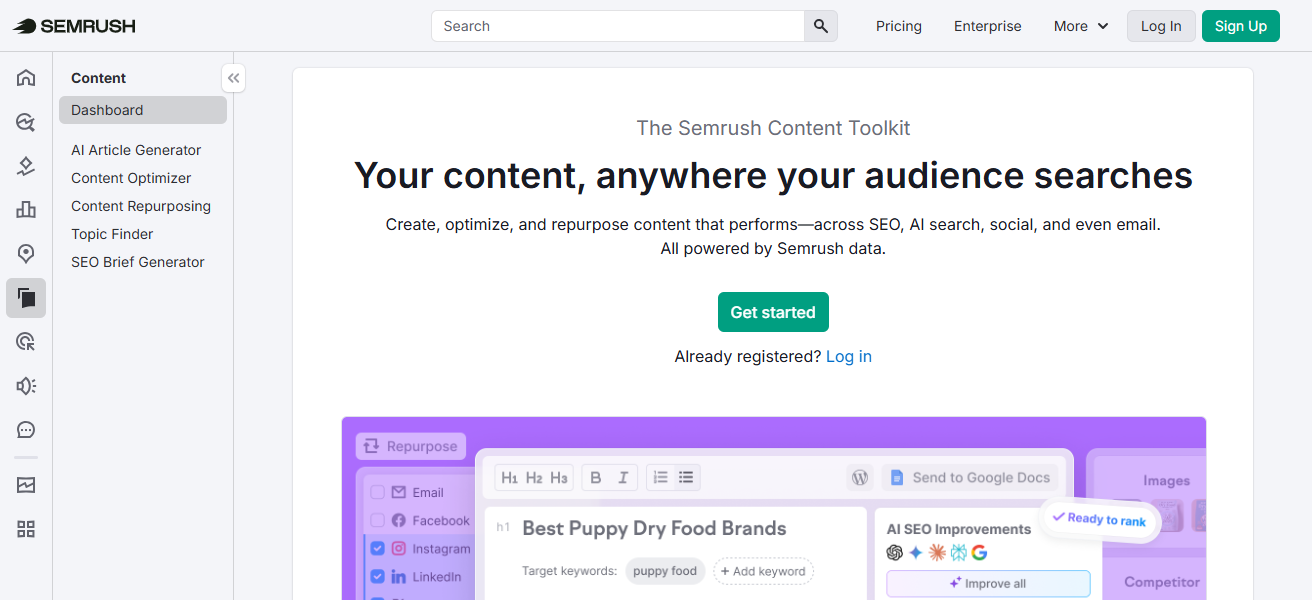 SEMrush ContentShake AI