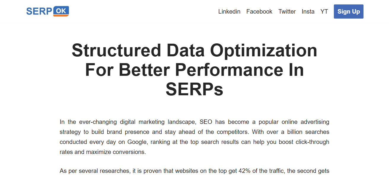 Structured Data Optimization