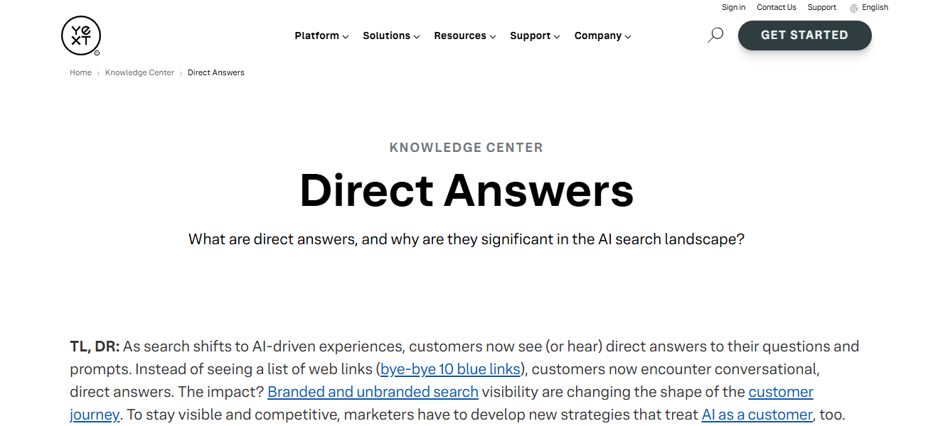 Yext Answers