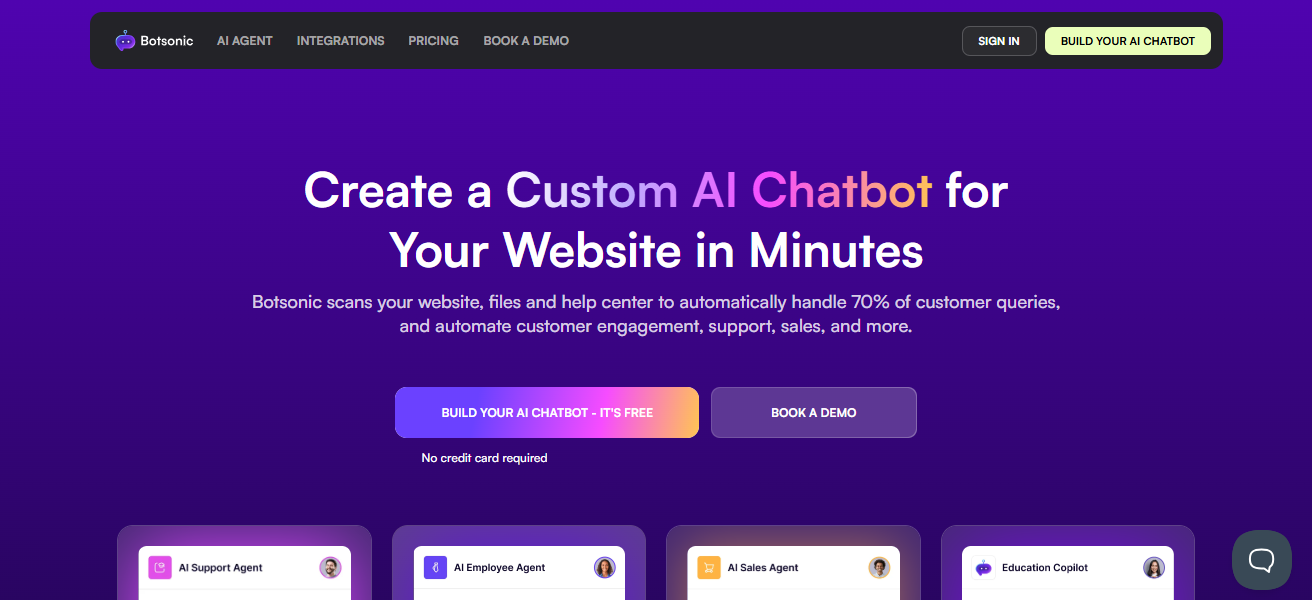10. Botsonic AI