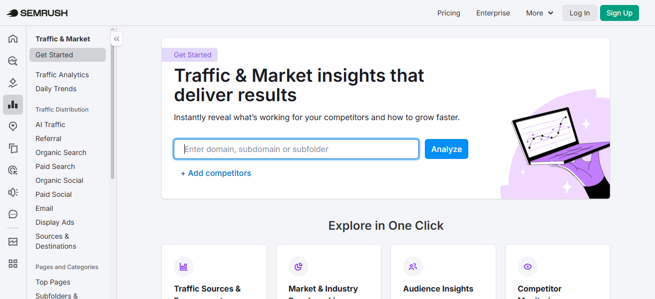 Semrush Traffic Analytics
