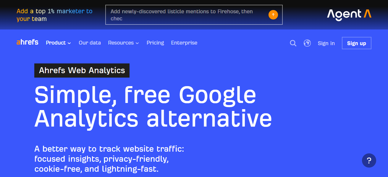 Ahrefs Web Analytics