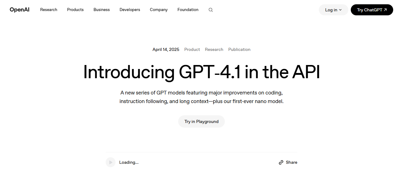 OpenAI GPT-4.1 / GPT-class Models