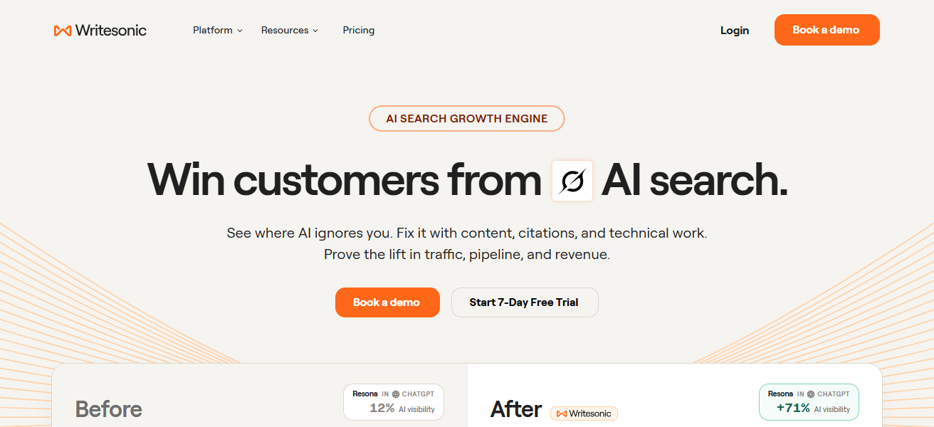 3. Writesonic Auto Blog