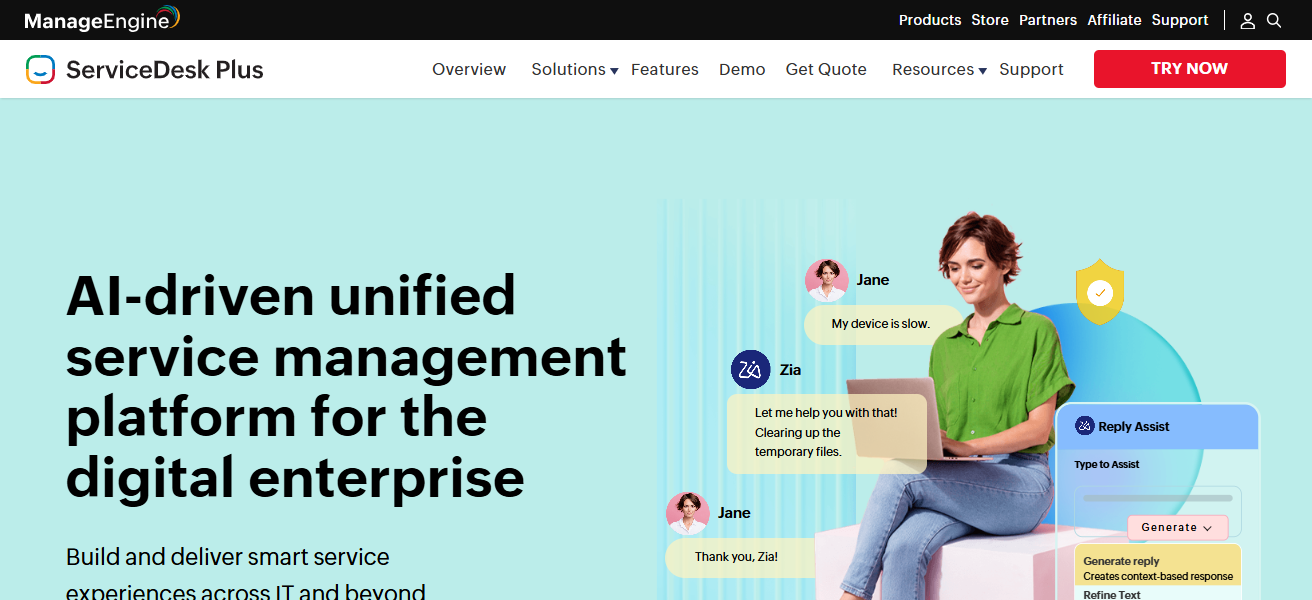 ManageEngine ServiceDesk Plus