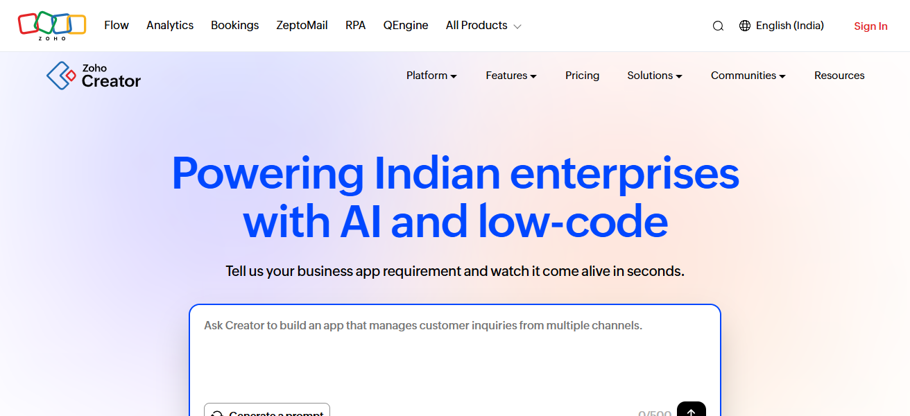 Zoho Creator